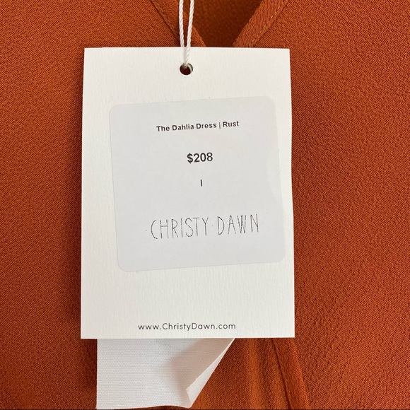 NWT Christy Dawn Dahlia Dress in Rust Size Large - Picture 8 of 16
